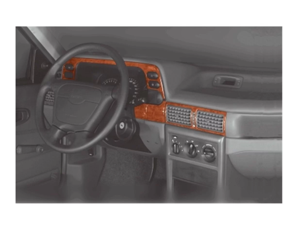 Daewoo Nexia 02.95-05.97 Súprava obloženia palubnej dosky 3D interiéru Dekorácia palubnej dosky 12 dielov - 1